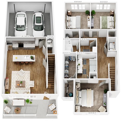3 Bedroom Floor Plan at Allier Gulf Shores, Alabama